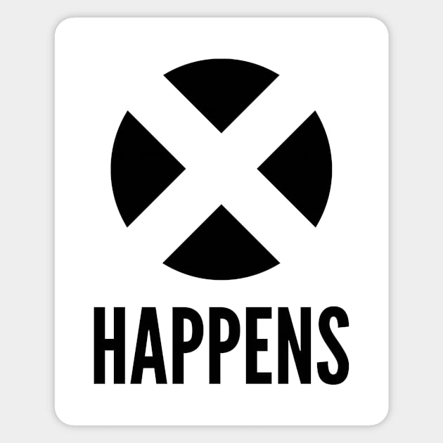 X Happens - Dark Sticker by jodocast